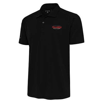 Men's Antigua Black Talladega Superspeedway Tribute Polo