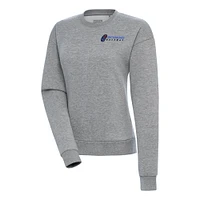 Women's Antigua Heather Gray Richmond Raceway Victory Pullover Sweatshirt
