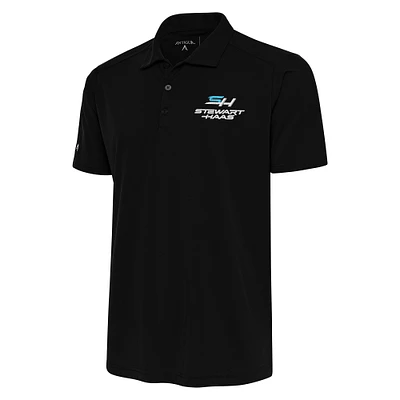 Men's Antigua Black Stewart-Haas Racing Tribute Polo