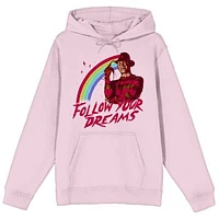 Men's  Pink A Nightmare on Elm Street Follow Your Dreams Rainbow Pullover Hoodie