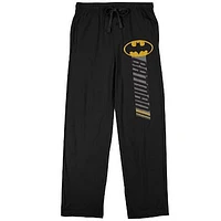 Men's  Black Batman Racing Stripes Pajama Pants