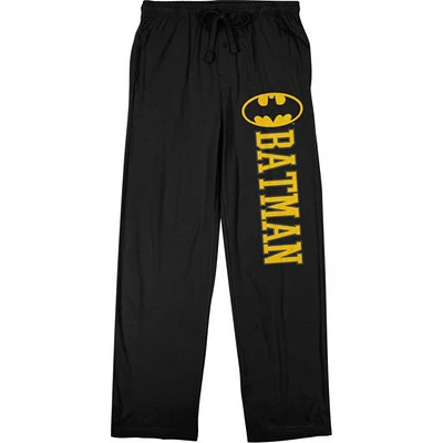 Men's  Black Batman Retro Logo Pajama Pants