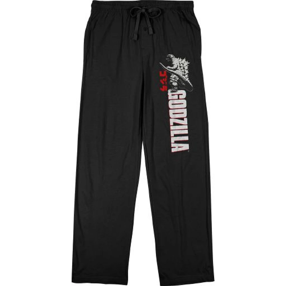 Men's Black Godzilla Kanji Pajama Pants