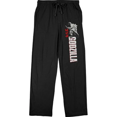 Men's  Black Godzilla Kanji Pajama Pants