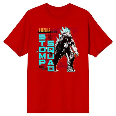 Men's  Red Godzilla x Kong: The New Empire Stomp Squad T-Shirt