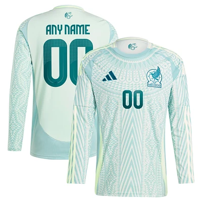 Men's adidas  Green Mexico National Team 2024 Away Replica Custom Long Sleeve Jersey