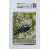 Donovan Mitchell Utah Jazz Autographed 2018-19 Panini Court Kings Yellow Printing Plate #4 #1/1 Beckett Fanatics Witnessed Authenticated Card
