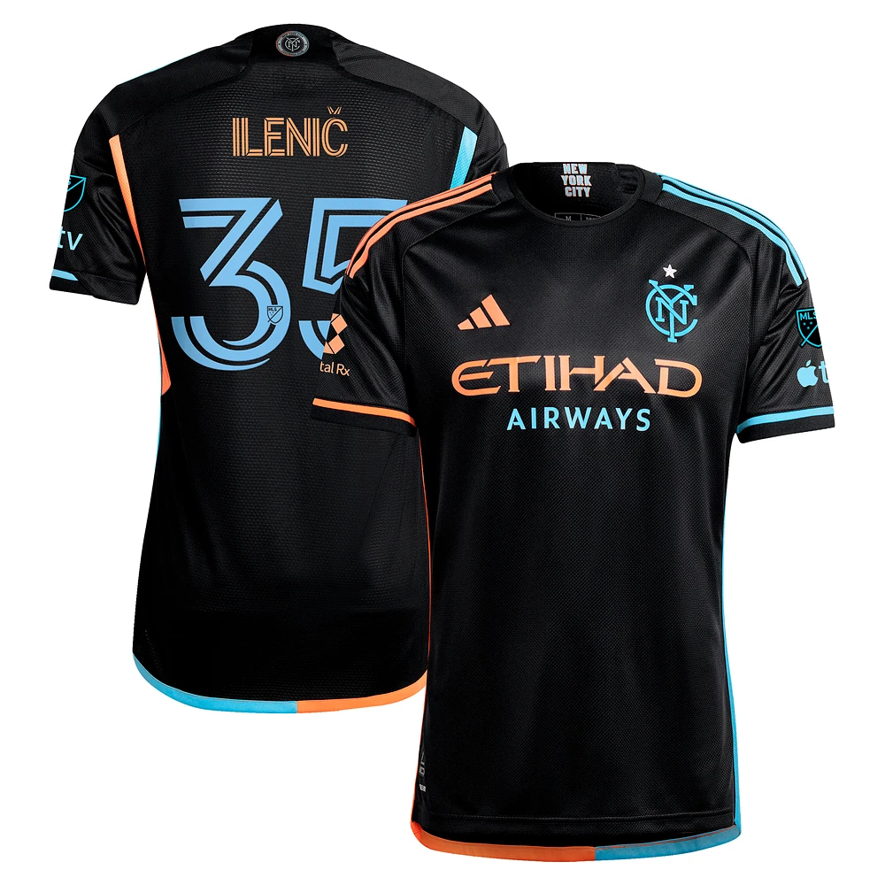 Men's adidas Mitja Ilenič Black New York City FC 2024 24/7 Kit Authentic Player Jersey