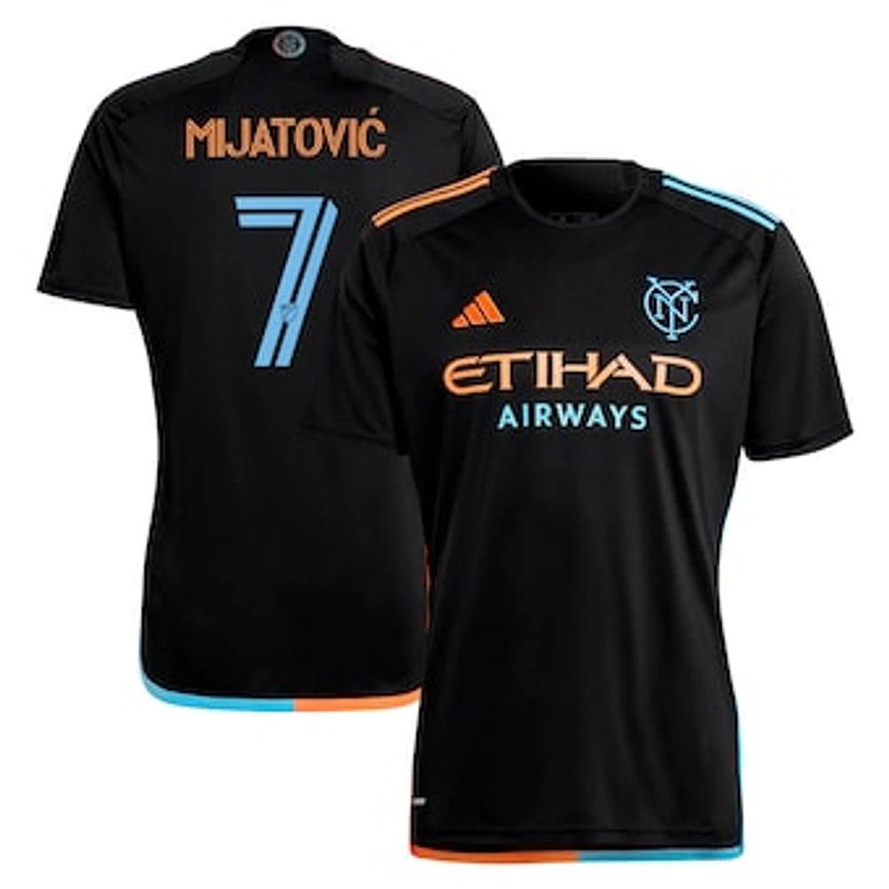 Men's adidas Jovan Mijatović Black New York City FC 2024 24/7 Kit Replica Player Jersey