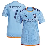 Women's adidas Jovan Mijatović Light Blue New York City FC 2024 The Interboro Kit Replica Player Jersey