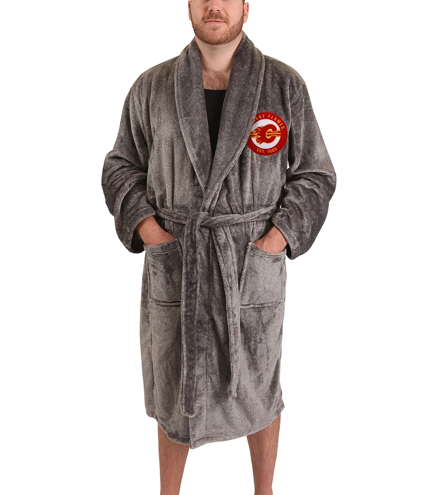 Unisex Gray Calgary Flames Robe