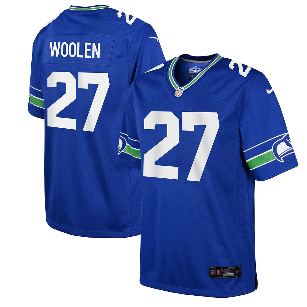 Youth Nike Tariq Woolen Royal Seattle Seahawks Alternate Player Game Jersey