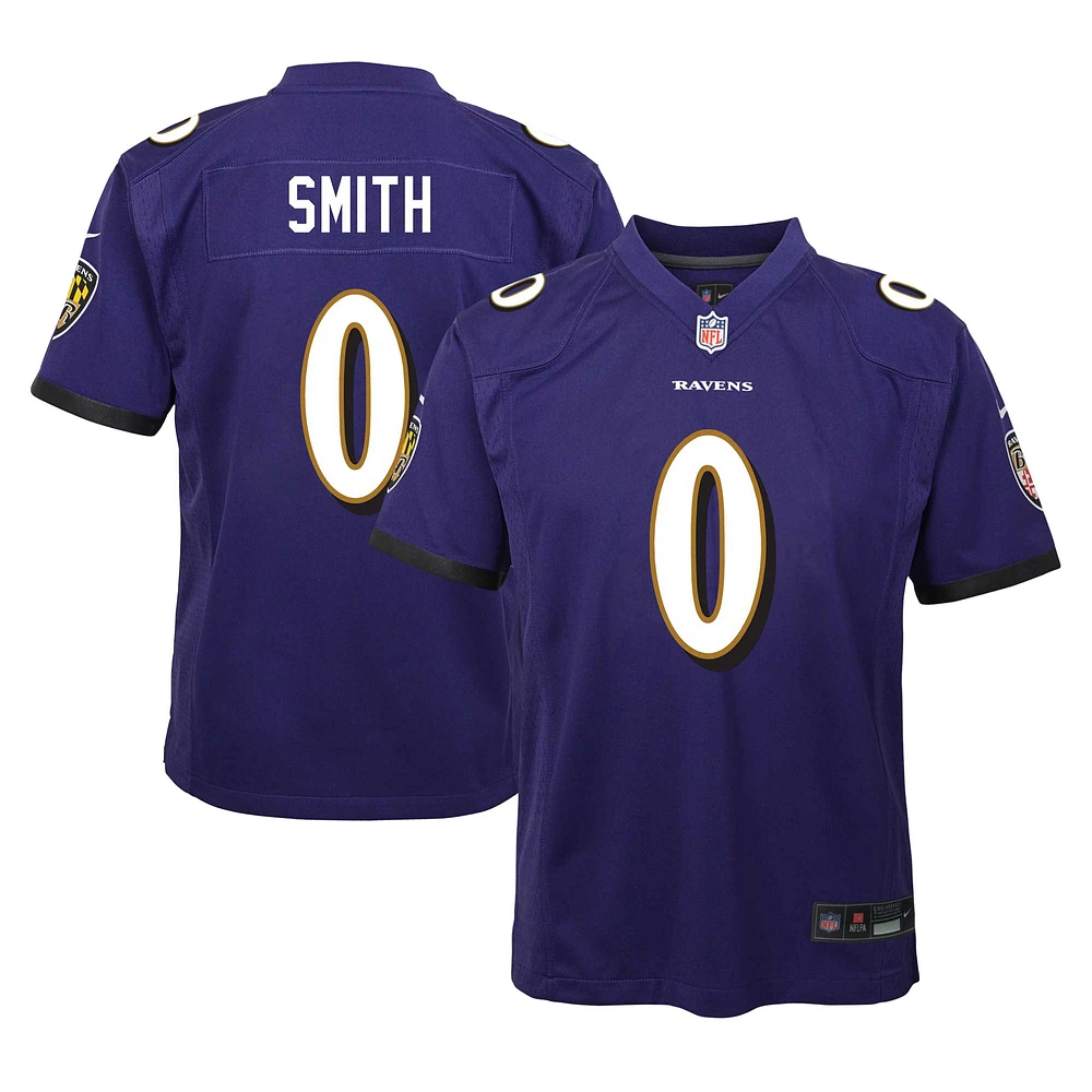 Youth Nike Roquan Smith Purple Baltimore Ravens Team Player Game Jersey