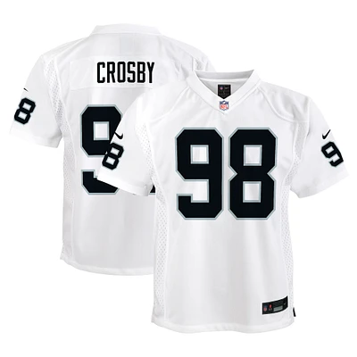 Youth Nike Maxx Crosby White Las Vegas Raiders Player Game Jersey