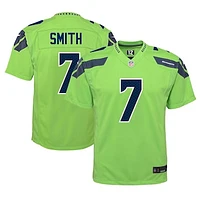 Youth Nike Geno Smith Neon Green Seattle Seahawks Alternate Player Game Jersey