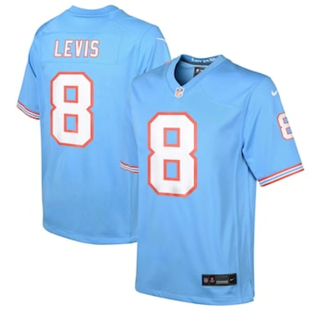 Youth Nike Will Levis Light Blue Tennessee Titans Oilers Throwback ALT2 Player Game Jersey