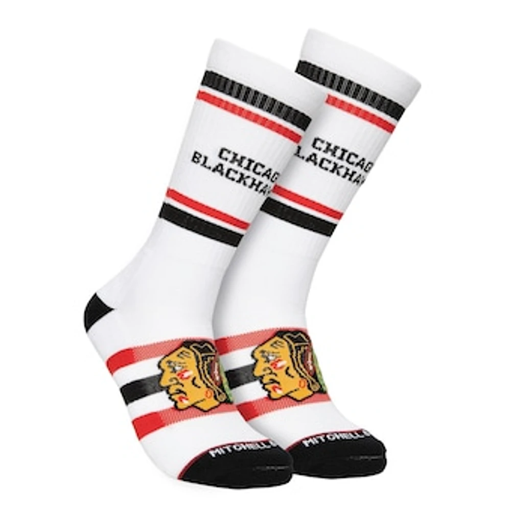 Men's Mitchell & Ness Chicago Blackhawks Face-Off Crew Socks