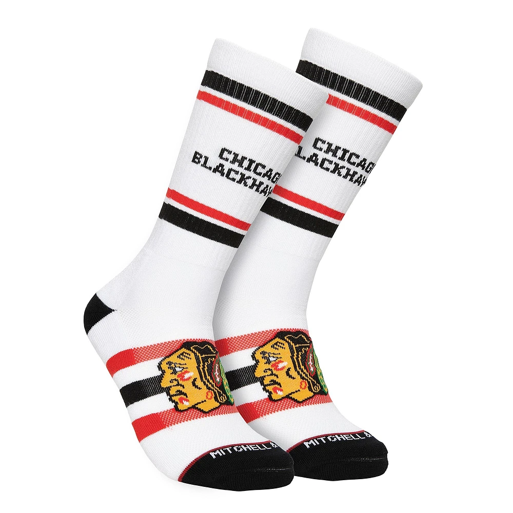 Men's Mitchell & Ness Chicago Blackhawks Face-Off Crew Socks