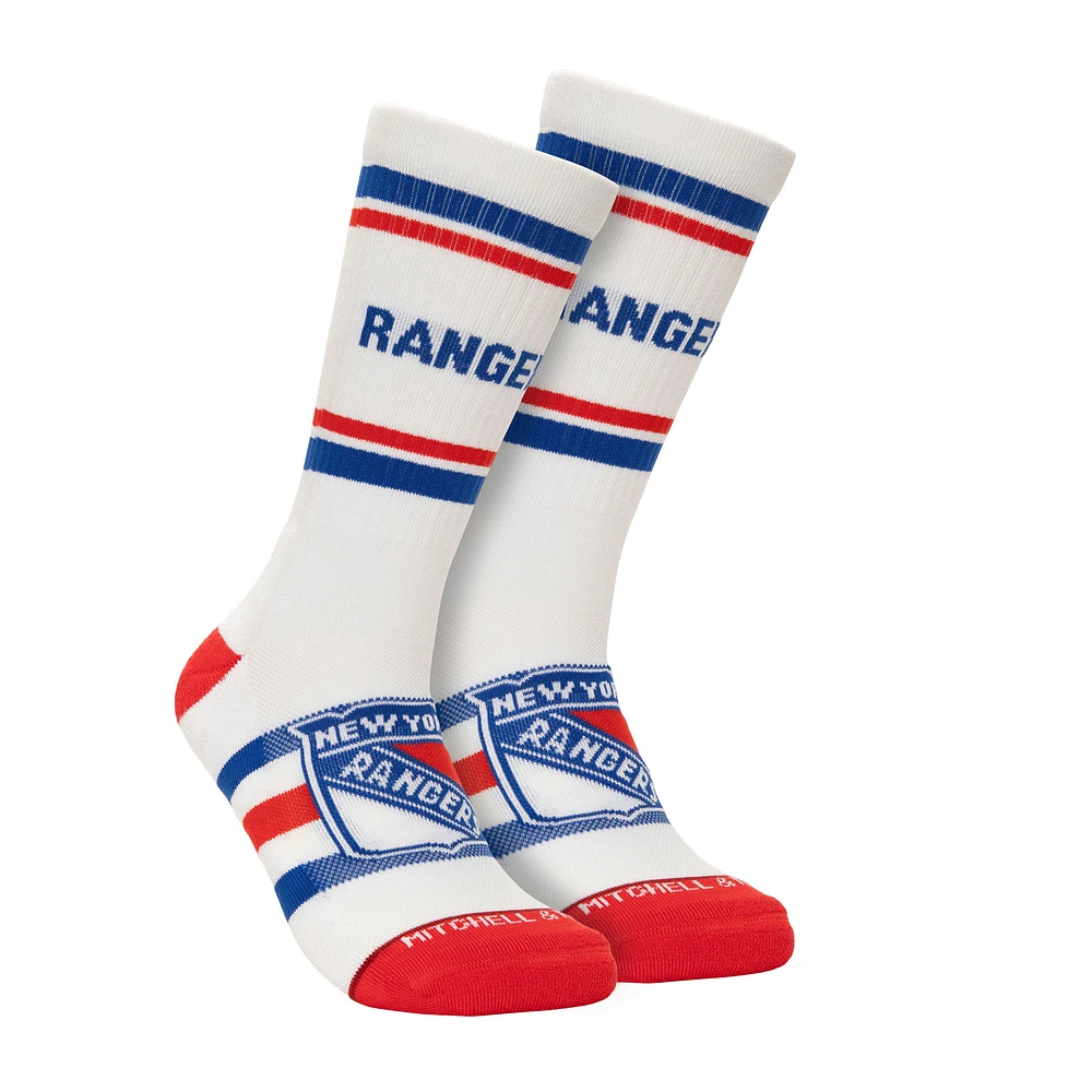 Men's Mitchell & Ness New York Rangers Face-Off Crew Socks