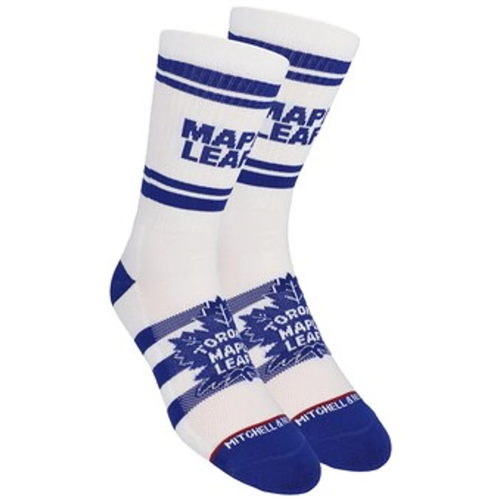 Men's Mitchell & Ness Toronto Maple Leafs Face-Off Crew Socks