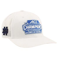 Unisex Zephyr  White Notre Dame Fighting Irish 2024 ACC Women's Basketball Conference Tournament Champions Locker Room Adjustable Trucker Hat