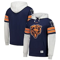 Men's '47 Navy Chicago Bears Double Header Blitz Cornerback Pullover Hoodie