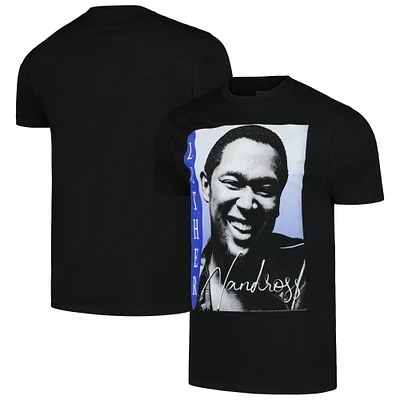 Unisex Black Luther Vandross Smiling Photo Graphic T-Shirt