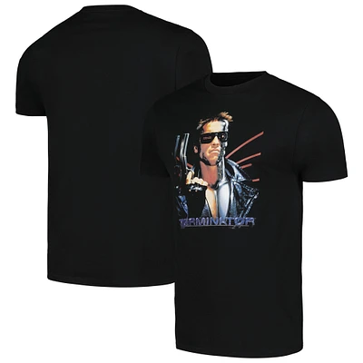 Unisex Black Terminator Laser Back Graphic T-Shirt