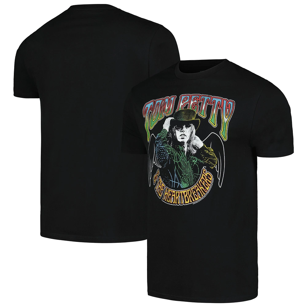 Unisex Black Tom Petty With Wings Graphic T-Shirt