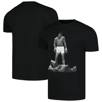 Unisex Black Muhammad Ali Over Liston Graphic T-Shirt
