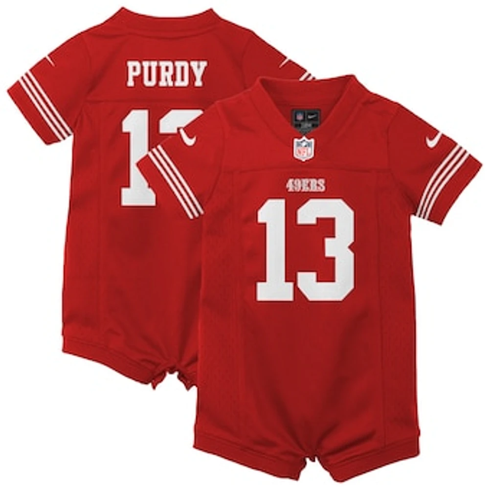 Newborn & Infant Nike Brock Purdy Scarlet San Francisco 49ers Game Romper Jersey