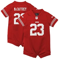 Newborn & Infant Nike Christian McCaffrey Scarlet San Francisco 49ers Game Romper Jersey