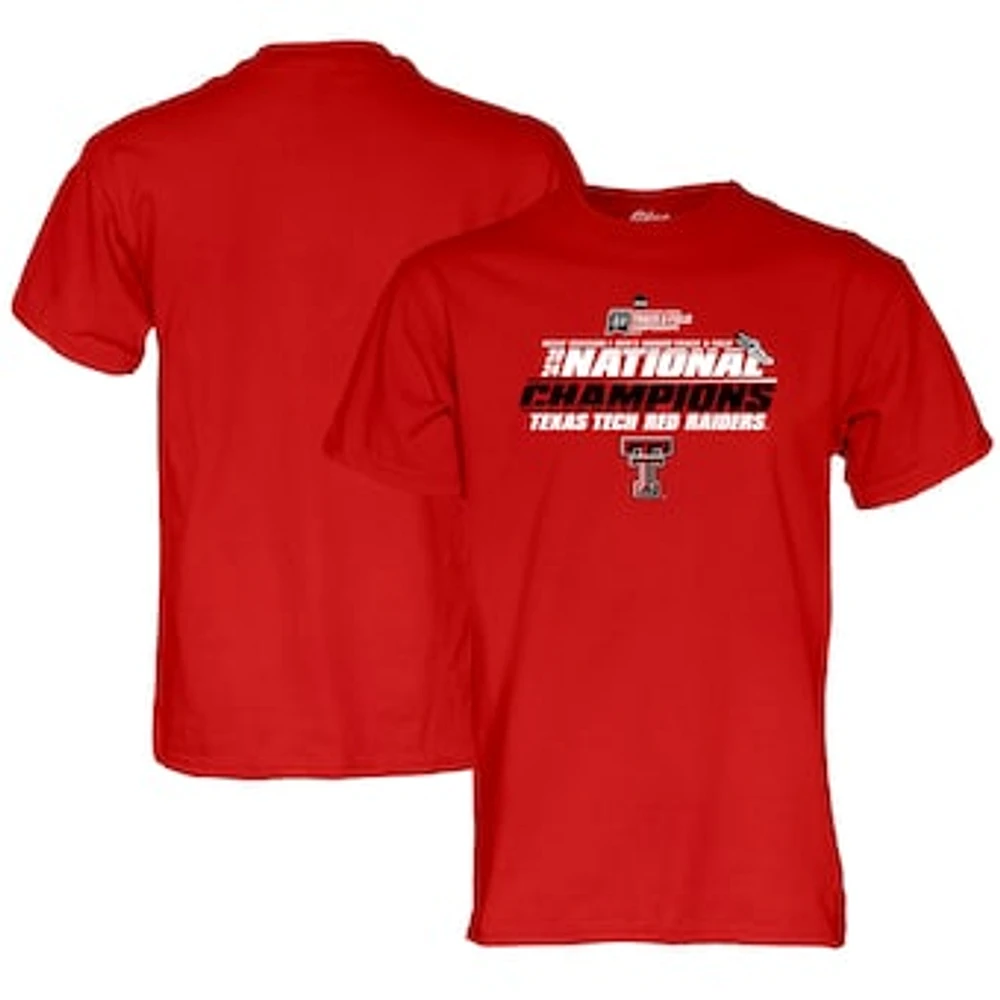 Unisex Blue 84  Red Texas Tech Red Raiders 2024 NCAA Men's Indoor Track & Field National Champions T-Shirt