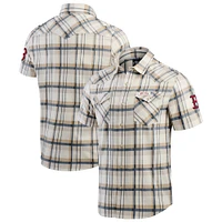 Men's Darius Rucker Collection by Fanatics Navy Boston Red Sox Plaid Full-Snap Shirt