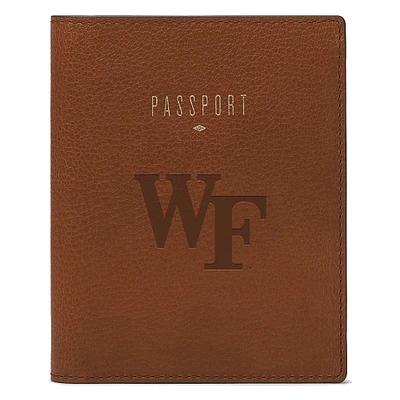 Fossil Brown Wake Forest Demon Deacons Travel RFID Passport Case