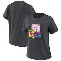 Women's WEAR by Erin Andrews Charcoal Cleveland Guardians Domestic Box Color Boyfriend T-Shirt