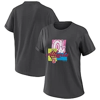 Women's WEAR by Erin Andrews Charcoal Atlanta Braves Domestic Box Color Boyfriend T-Shirt