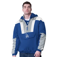 Men's Starter  Royal Los Angeles Dodgers Cooperstown Collection Charger Half-Zip Jacket