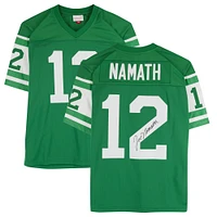 Joe Namath New York Jets Autographed Green Mitchell & Ness Replica Jersey