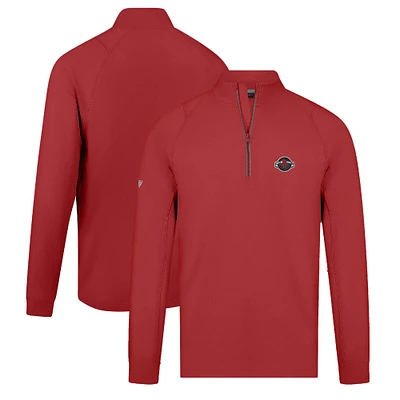 Men's Levelwear Red Houston Rockets Theory Insignia Core Quarter-Zip Pullover Top