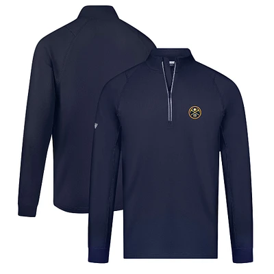 Men's Levelwear Navy Denver Nuggets Theory Insignia Core Quarter-Zip Pullover Top