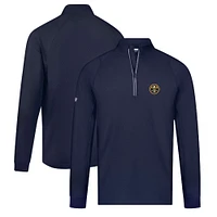Men's Levelwear Navy Denver Nuggets Theory Insignia Core Quarter-Zip Pullover Top