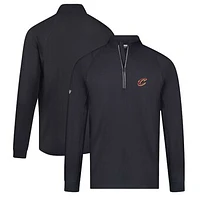 Men's Levelwear Black Cleveland Cavaliers Theory Insignia Core Quarter-Zip Pullover Top