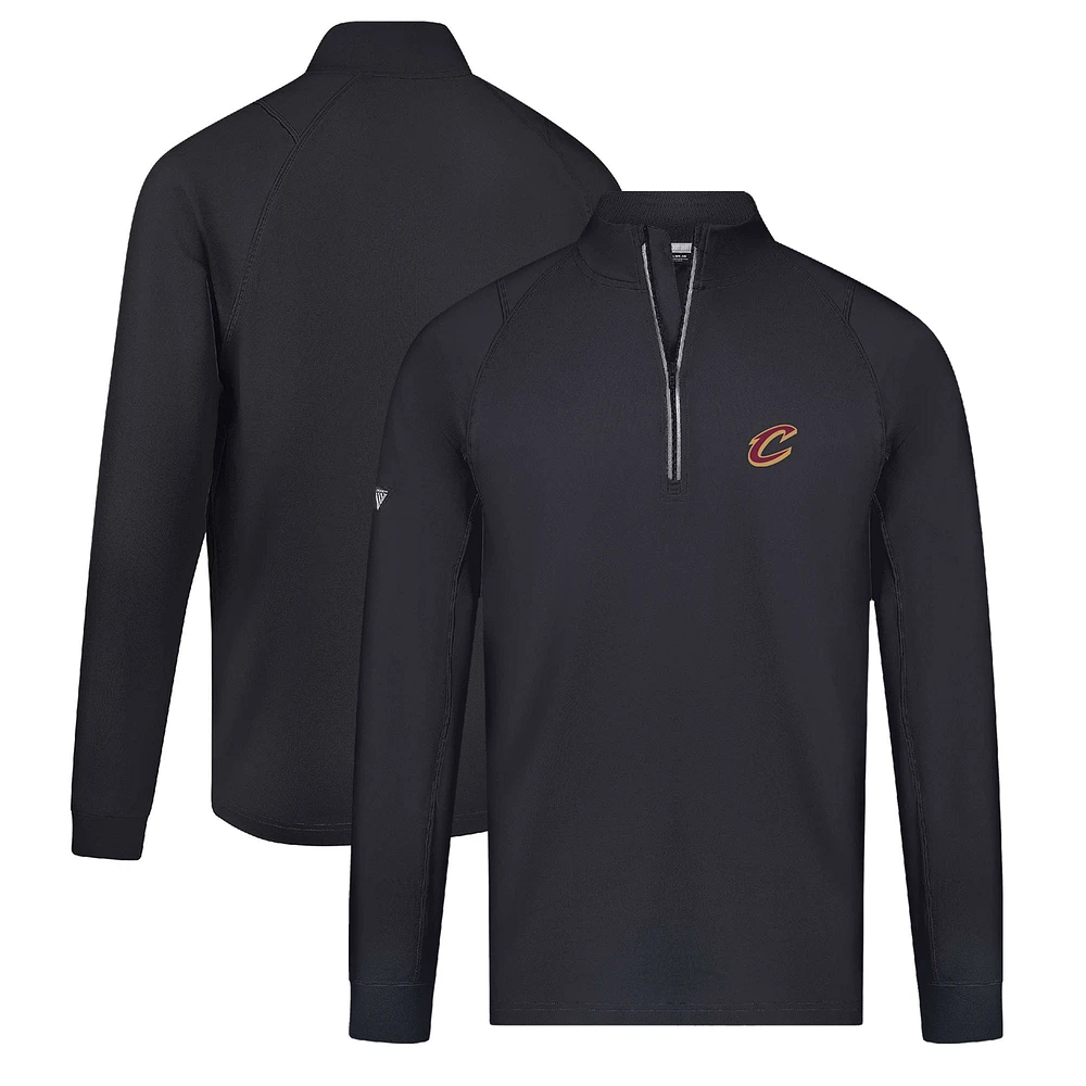Men's Levelwear Black Cleveland Cavaliers Theory Insignia Core Quarter-Zip Pullover Top