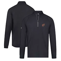 Men's Levelwear Black Cleveland Cavaliers Theory Insignia Core Quarter-Zip Pullover Top