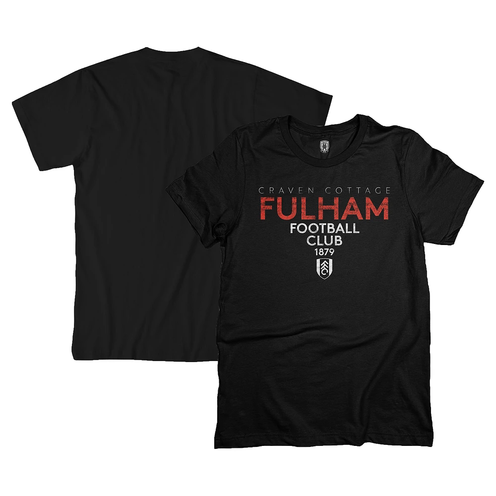 Men's 1863FC Black Fulham Tapered Text T-Shirt