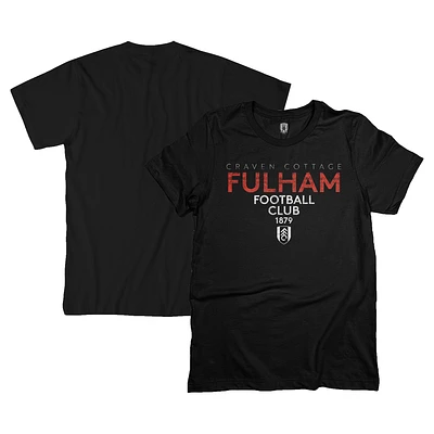 Men's 1863FC Black Fulham Tapered Text T-Shirt