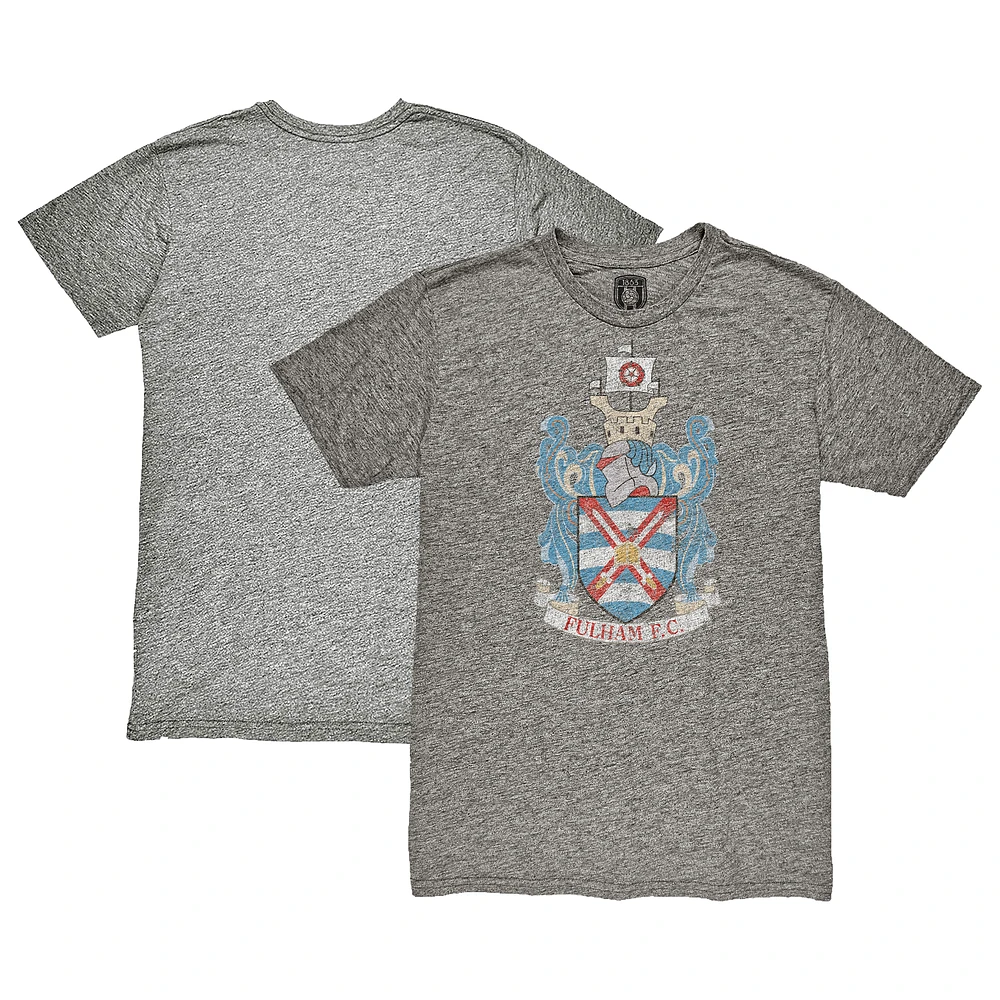 Men's 1863FC Heather Gray Fulham 1895 Crest Tri-Blend T-Shirt