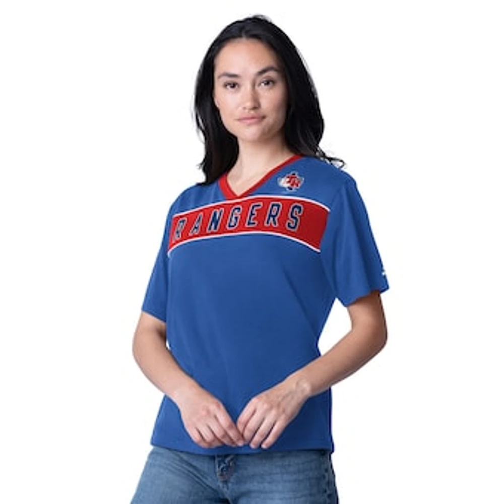 Women's Starter Royal Texas Rangers Game Day V-Neck T-Shirt