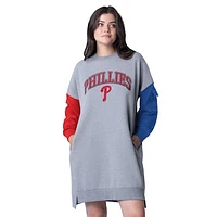 Women's G-III 4Her by Carl Banks Heather Gray Philadelphia Phillies Free Ball Long Sleeve Sneaker Dress